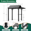 ELEVATE OUTDOORS 8-ft x 6-ft Grillton Grill Gazebo Black Grill Gazebo with Hardtop Roof