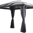 Sojag 10-ft x 10-ft Meridien Charcoal Gazebo with Hardtop Roof