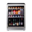 Ca'Lefort 24-in W 220 -Can Capacity Stainless Steel Built-in/Freestanding Indoor Beverage Refrigerator with Glass Door