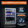 Ca'Lefort 24-in W 220 -Can Capacity Stainless Steel Built-in/Freestanding Indoor Beverage Refrigerator with Glass Door