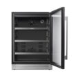 Ca'Lefort 24-in W 220 -Can Capacity Stainless Steel Built-in/Freestanding Indoor Beverage Refrigerator with Glass Door