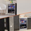 Ca'Lefort 24-in W 220 -Can Capacity Stainless Steel Built-in/Freestanding Indoor Beverage Refrigerator with Glass Door