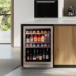 Ca'Lefort 24-in W 220 -Can Capacity Stainless Steel Built-in/Freestanding Indoor Beverage Refrigerator with Glass Door