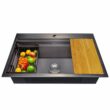 AKDY Drop-in 33-in x 22-in Stainless steel Single bowl Workstation Kitchen Sink All-in-One Kit