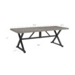 PEAK HOME FURNISHINGS Patio Rectangle Outdoor Dining Table 35-in W x 82.25-in L with Umbrella Hole PEAK HOME FURNISHINGS Patio Rectangle Outdoor Dining Table 35-in W x 82.25-in L with Umbrella Hole