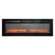 Clihome 60-in W Black Wall mount Fan-forced Electric Fireplace with Remote Control Included