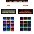 Clihome 60-in W Black Wall mount Fan-forced Electric Fireplace with Remote Control Included