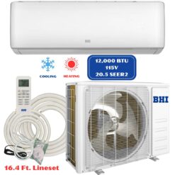 BHI 1 zone 12000-BTU Ductless Mini Split Air Conditioner Heat Pump Included with 115.0-Volt
