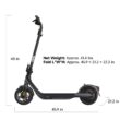 Segway E2 Pro Electric Scooter 18.6 mph Max Speed 21.7 Miles Max Range Teens and Adults in Black