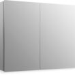 KOHLER Embark 35-in x 26-in Surface/Recessed Mount Anodized Aluminum Mirrored Rectangle Soft Close Medicine Cabinet