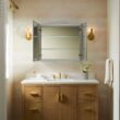 KOHLER Embark 35-in x 26-in Surface/Recessed Mount Anodized Aluminum Mirrored Rectangle Soft Close Medicine Cabinet