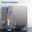 SIMZLIFE 350 lbs/24H Full Size Cubes Commercial Ice Maker in Silver Stainless Steel with 44-lb Ice Storage Bin and Auto-cleaning