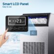 SIMZLIFE 350 lbs/24H Full Size Cubes Commercial Ice Maker in Silver Stainless Steel with 44-lb Ice Storage Bin and Auto-cleaning