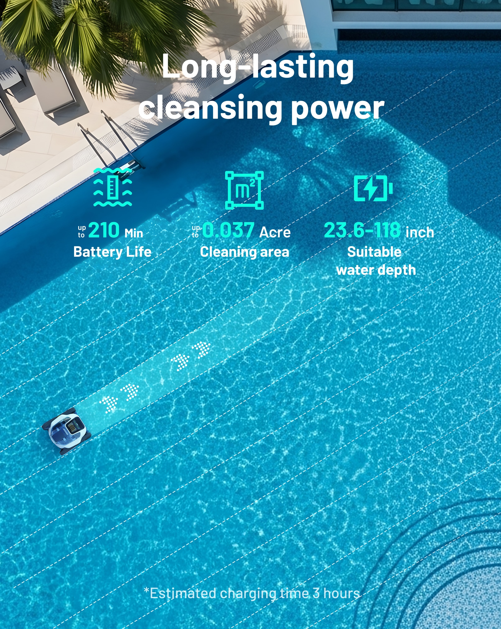 MAMMOTION SPINO E1 18.62-in Robotic Pool Vacuum MAMMOTION SPINO E1 18.62-in Robotic Pool Vacuum