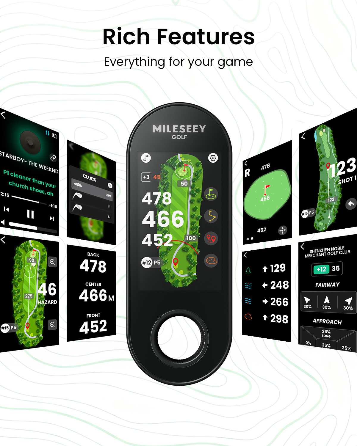 MILESEEY Golf GPS Speaker with Detachable Handheld GPS MILESEEY Golf GPS Speaker with Detachable Handheld GPS