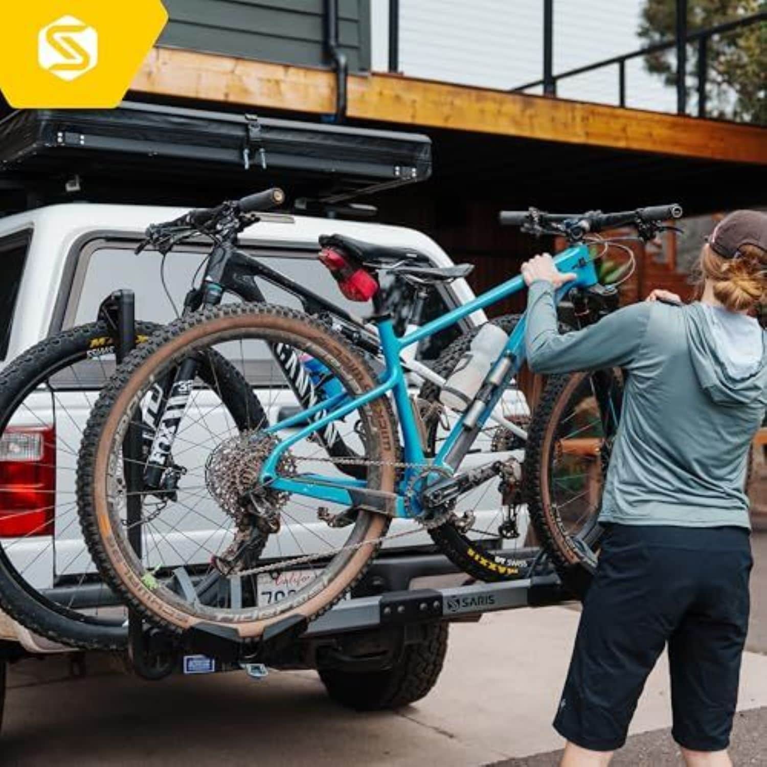 Saris Freedom 2 Bike Hitch Rack Aluminum Platform Carrier Fits 1.25 and 2 Inch Receivers Saris Freedom 2 Bike Hitch Rack Aluminum Platform Carrier Fits 1.25 and 2 Inch Receivers
