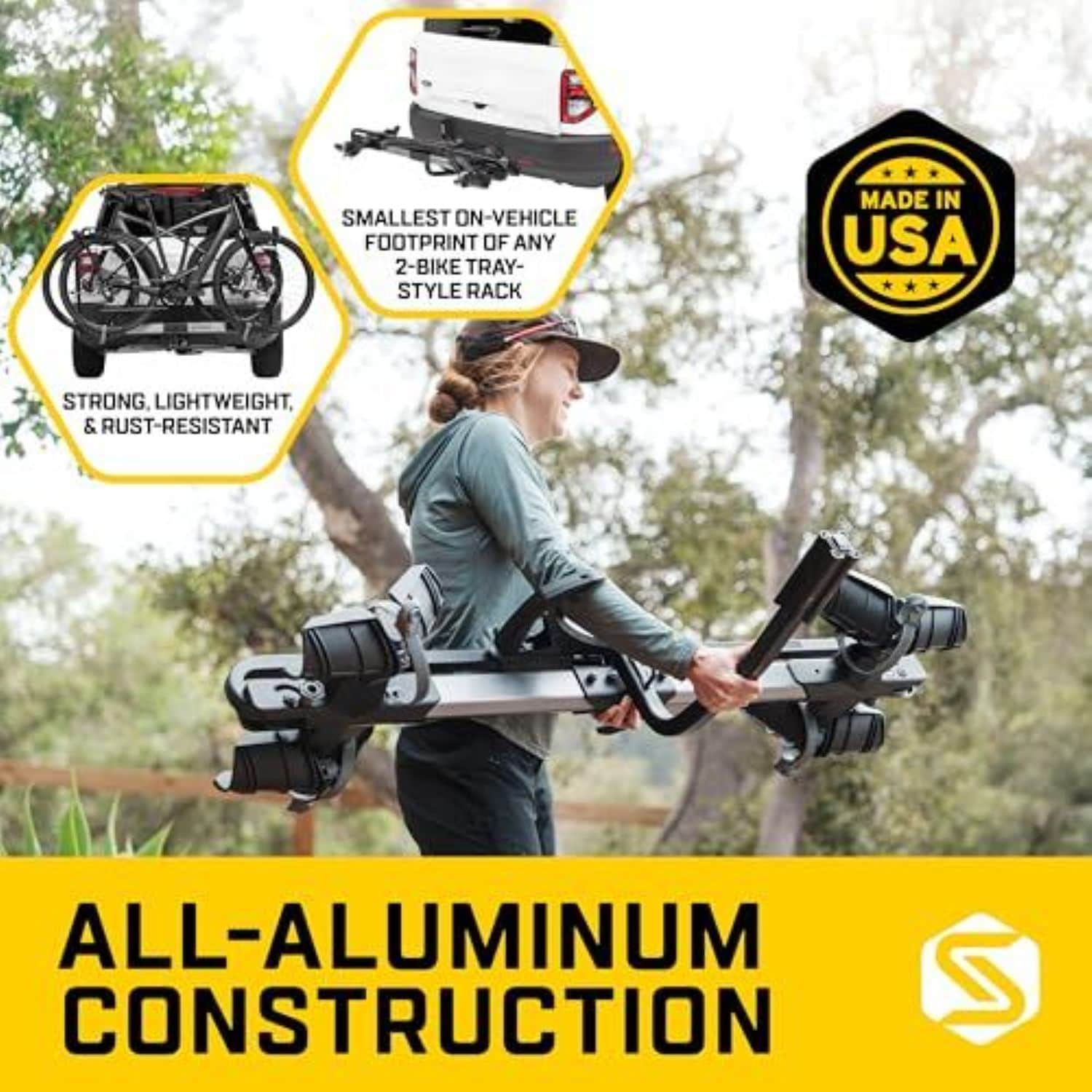Saris Freedom 2 Bike Hitch Rack Aluminum Platform Carrier Fits 1.25 and 2 Inch Receivers Saris Freedom 2 Bike Hitch Rack Aluminum Platform Carrier Fits 1.25 and 2 Inch Receivers