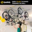 Saris Cycle Glide Ceiling Bike Rack - 4 Bike Capacity Bike Hanging System for Garage