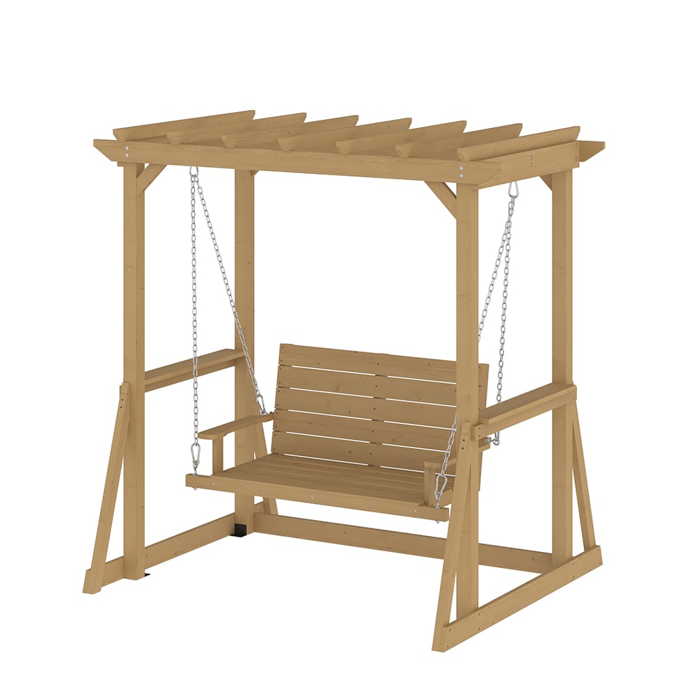 Homsee 82.1 Inch Wide Cedar Wood Arbor Gazebo Swing Chair for Two with Ergonomic High Back Pavilion Canopy and Galvanized Chains for Backyard Patio and Balcony 82.1''L x 63''W x 81.1''H Brown Homsee 82.1 Inch Wide Cedar Wood Arbor Gazebo Swing Chair for Two with Ergonomic High Back Pavilion Canopy and Galvanized Chains for Backyard Patio and Balcony 82.1''L x 63''W x 81.1''H Brown