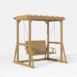 Homsee 82.1 Inch Wide Cedar Wood Arbor Gazebo Swing Chair for Two with Ergonomic High Back Pavilion Canopy and Galvanized Chains for Backyard Patio and Balcony 82.1''L x 63''W x 81.1''H Brown Homsee 82.1 Inch Wide Cedar Wood Arbor Gazebo Swing Chair for Two with Ergonomic High Back Pavilion Canopy and Galvanized Chains for Backyard Patio and Balcony 82.1''L x 63''W x 81.1''H Brown
