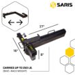 Saris Swing Away Hitch Adapter - 2 Inch Receiver - 250 lb Capacity - Foldable Hitch Cargo Carrier