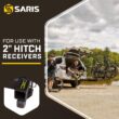 Saris Swing Away Hitch Adapter - 2 Inch Receiver - 250 lb Capacity - Foldable Hitch Cargo Carrier