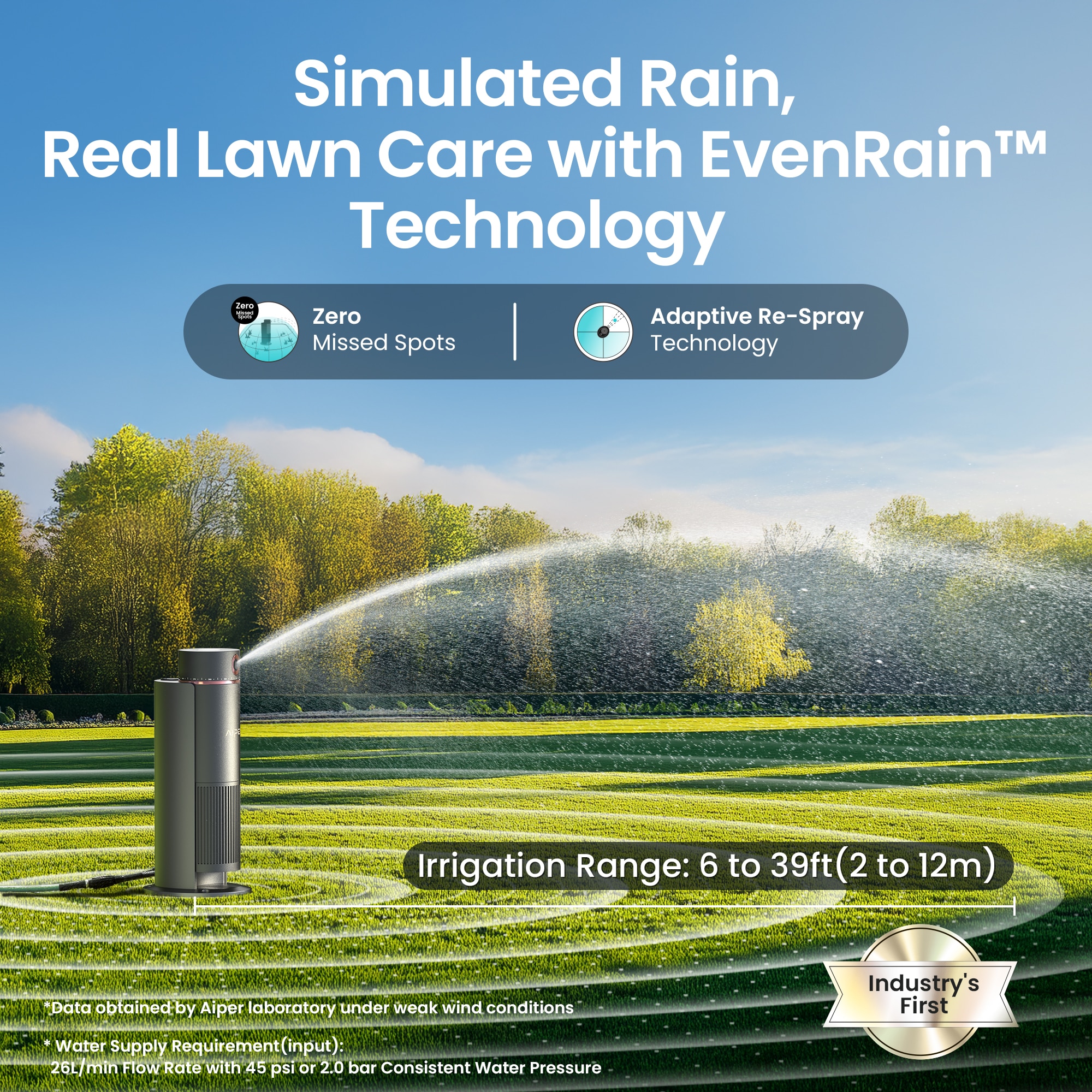 Aiper IrriSense N2 Smart Lawn Irrigator for Areas up to 4300 sq ft with Automatic Fertilizer and Pesticide Dispensing Weather Sensor Watering Customizable Mapping and App Scheduling Aiper IrriSense N2 Smart Lawn Irrigator for Areas up to 4300 sq ft with Automatic Fertilizer and Pesticide Dispensing Weather Sensor Watering Customizable Mapping and App Scheduling