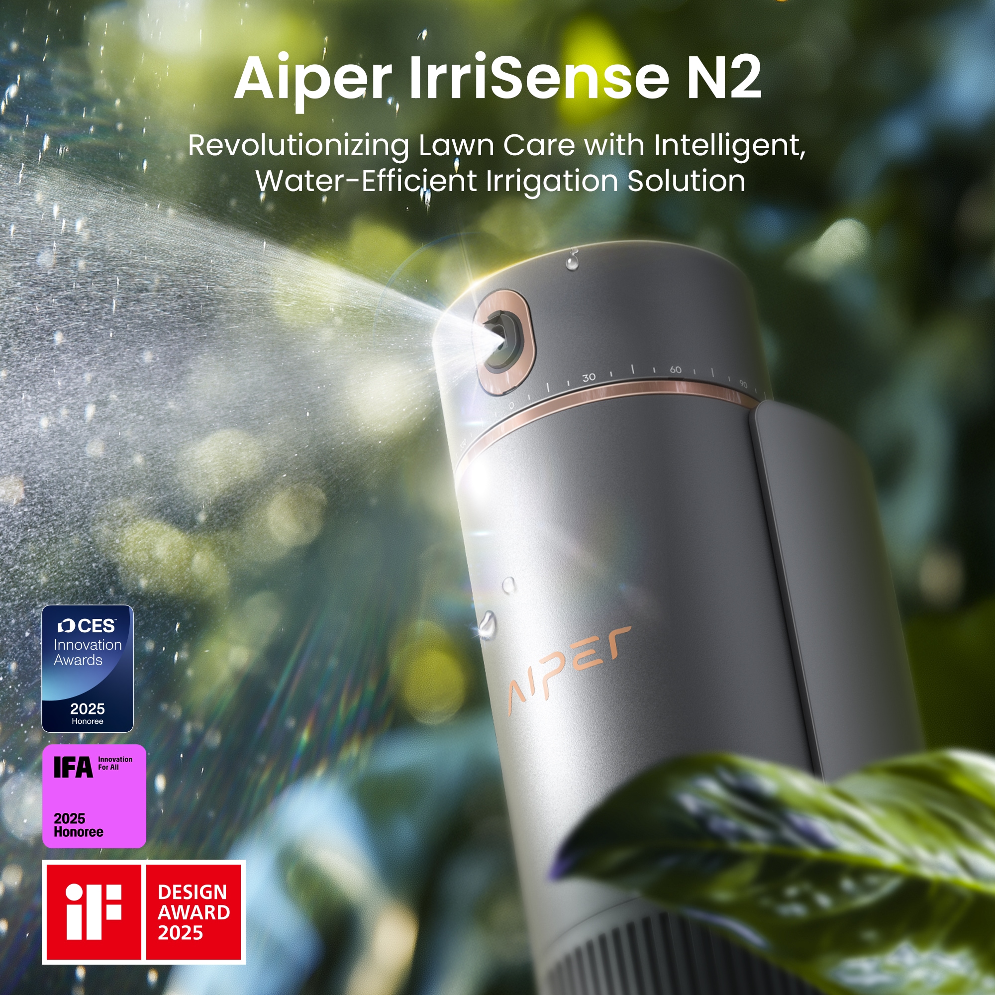 Aiper IrriSense N2 Smart Lawn Irrigator for Areas up to 4300 sq ft with Automatic Fertilizer and Pesticide Dispensing Weather Sensor Watering Customizable Mapping and App Scheduling Aiper IrriSense N2 Smart Lawn Irrigator for Areas up to 4300 sq ft with Automatic Fertilizer and Pesticide Dispensing Weather Sensor Watering Customizable Mapping and App Scheduling