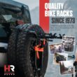 Hollywood Racks SR1 Spare Tire Bike Rack for Car for 2 Bikes, Up to 35 Lbs Each - Adjustable Rear Bike Rack for SUV, Jeep to fit Most Spare Tires - Bicycle Accessories for Adult Bikes