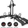 Hollywood Racks Destination 2 Hitch Bike Rack, Transports 2 Bikes up to 35 lbs Each - Lightweight Platform Style Bike Carrier for Car, SUV, or Truck - Secure, Foldable Bicycle Car Racks