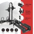 Hollywood Racks Destination 2 Hitch Bike Rack, Transports 2 Bikes up to 35 lbs Each - Lightweight Platform Style Bike Carrier for Car, SUV, or Truck - Secure, Foldable Bicycle Car Racks