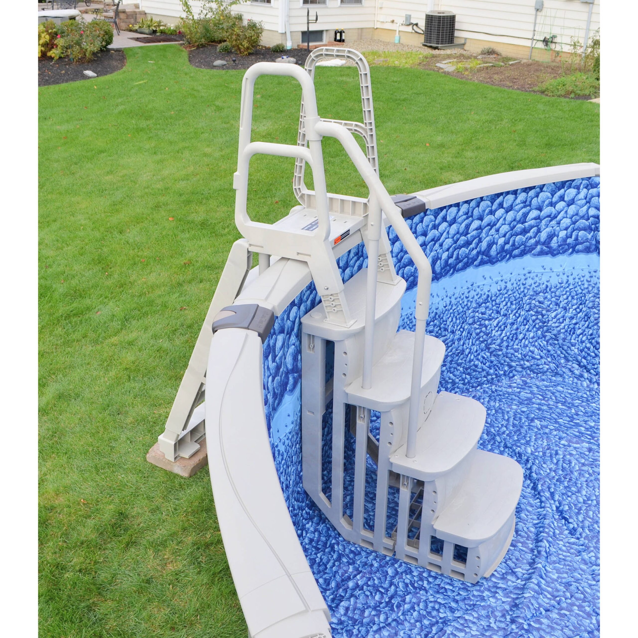 Main Access 54-in Plastic A-frame pool ladder Hand Rail Main Access 54-in Plastic A-frame pool ladder Hand Rail