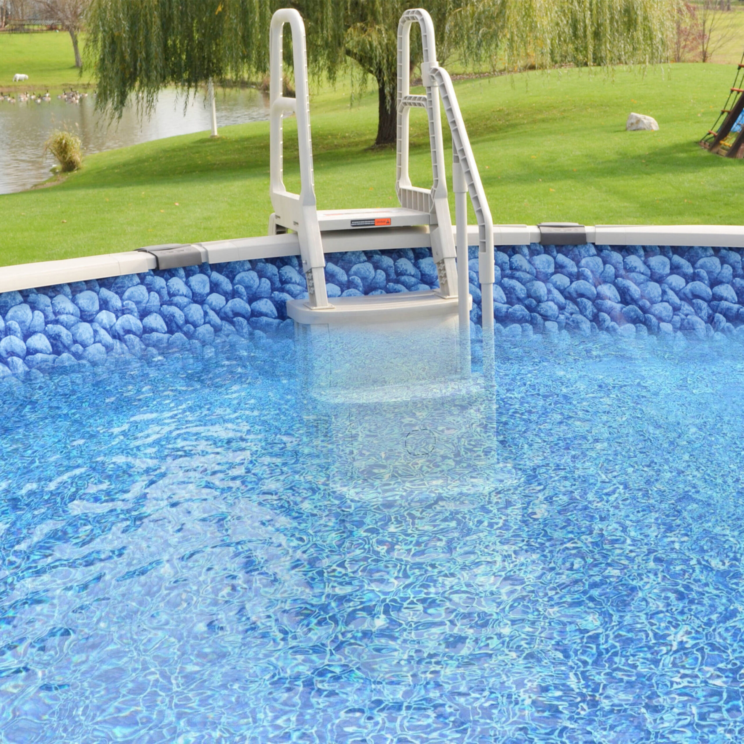 Main Access 54-in Plastic A-frame pool ladder Hand Rail Main Access 54-in Plastic A-frame pool ladder Hand Rail