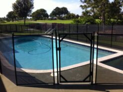 WaterWarden Aluminum Mesh Pool Safety Barrier Gate Black ( 2.5-ft x 4-ft )