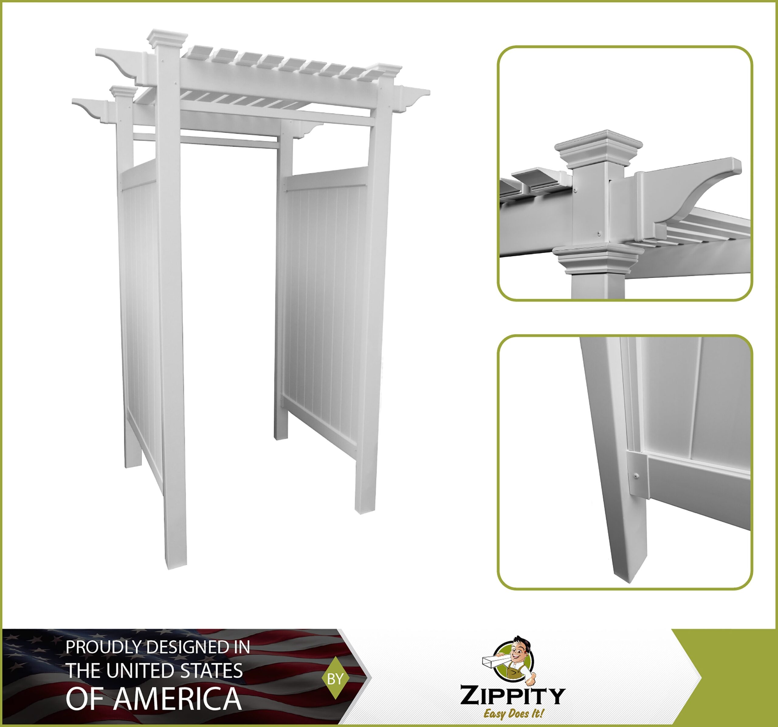 Zippity Outdoor Products 61.5-in x 46.5-in x 88.75-in White Outdoor Shower Kit Enclosure Zippity Outdoor Products 61.5-in x 46.5-in x 88.75-in White Outdoor Shower Kit Enclosure