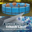 Bestway Steel Pro MAX 15 Feetx42 Inches Metal Frame Above Ground Pool Set and LED Light