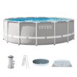 Intex 15ft x 48in Prism Above Ground Swimming Pool Set with Ladder and Cover