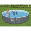 Bestway Steel Pro MAX 18 Feet x 48 Inches Round Above Ground Pool Set w/LED Light and Remote