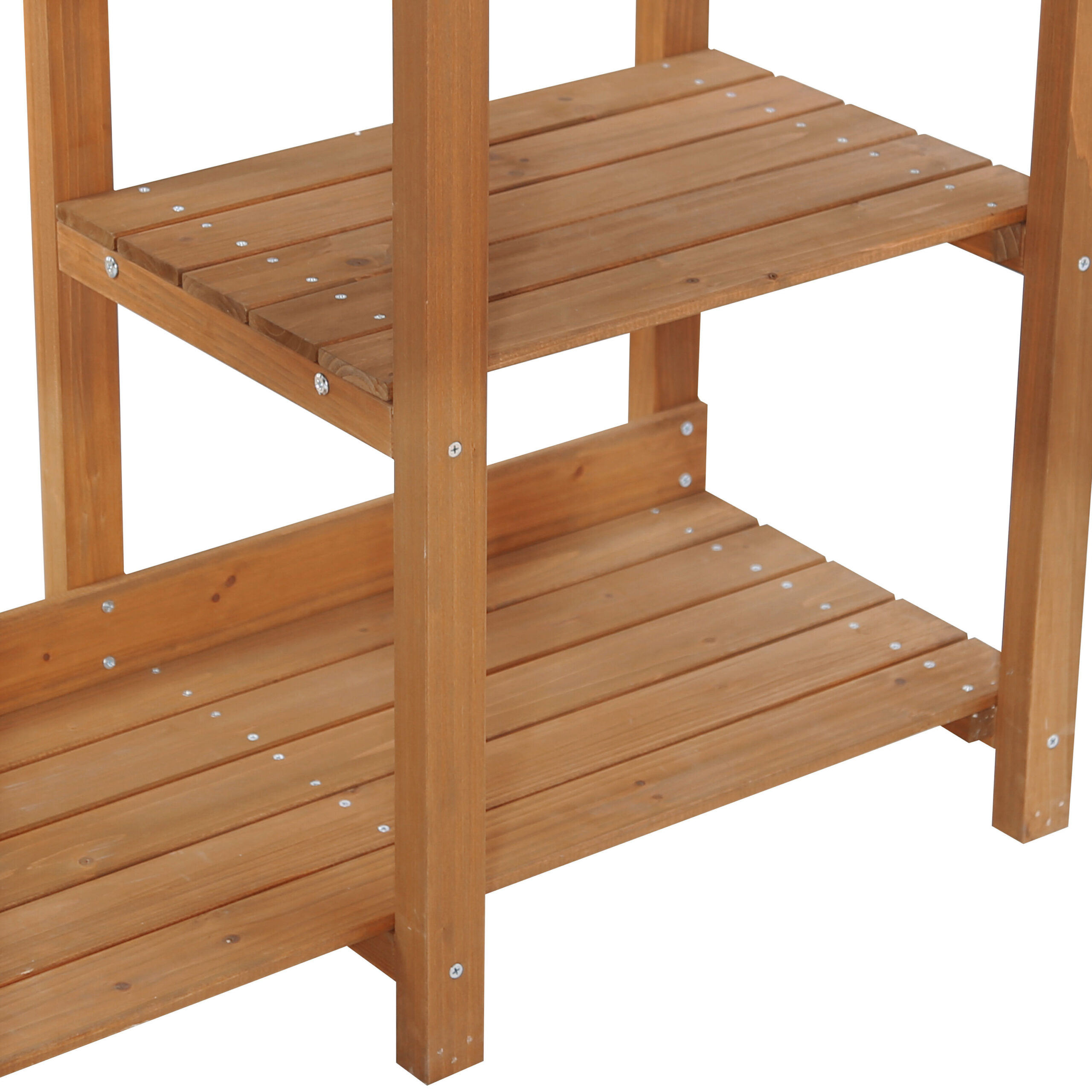 VEIKOUS Wooden Potting Bench Tables 46-in x 47.9-in x 15.3-in Natural Potting Bench VEIKOUS Wooden Potting Bench Tables 46-in x 47.9-in x 15.3-in Natural Potting Bench
