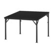 VEIKOUS 10-ft W x 8-ft L x 7-ft 6-1/2-in H Black Metal Attached Pergola