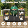 VEIKOUS Black Steel Grill cart