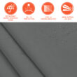 VEIKOUS 155.7-in Width x 10-in Height x 96-in Projection Gray Manual Retractable Patio Awning