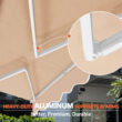 VEIKOUS 155.7-in Width x 10-in Height x 96-in Projection Beige Manual Retractable Patio Awning