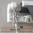 VEIKOUS 116.3-in Width x 10-in Height x 96-in Projection Gray Fabric Manual Retractable Patio Awning