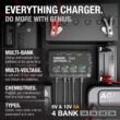NOCO GENIUS2X4: 8A 4-Bank Smart Battery Charger (2A/Bank) - 6V/12V Automatic Maintainer, Trickle Charger & Desulfator with Overcharge Protection & Temperature Compensation – for Lead-Acid & Lithium