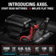 NOCO Boost+Air AX65: 2000A Jump Starter with Air Compressor Tire Inflator – Starts 8.0L Gas & 6.0L Diesel – 67 SLPM Airflow Inflates 0–40 PSI in 2 Minutes NOCO Boost+Air AX65: 2000A Jump Starter with Air Compressor Tire Inflator – Starts 8.0L Gas & 6.0L Diesel – 67 SLPM Airflow Inflates 0–40 PSI in 2 Minutes