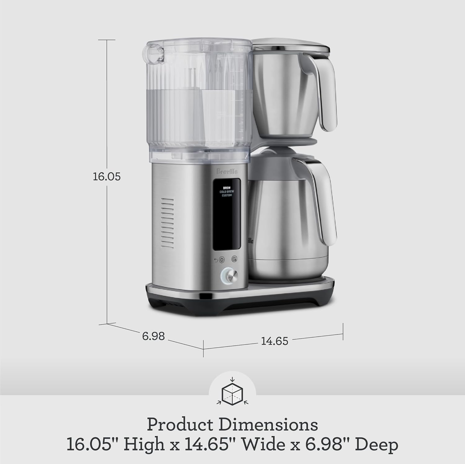 Breville Luxe Drip Coffee Machine BDC465BTR, Black Truffle, Thermal Carafe Breville Luxe Drip Coffee Machine BDC465BTR, Black Truffle, Thermal Carafe