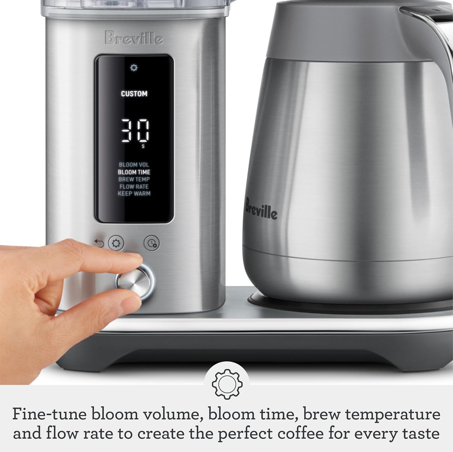 Breville Luxe Drip Coffee Machine BDC465DBL, Damson Blue, Thermal Carafe Breville Luxe Drip Coffee Machine BDC465DBL, Damson Blue, Thermal Carafe