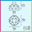 Eezy Peezy Climber with Top - Active Indoor Outdoor Play Set Climbing Dome Equipment Toys - Fun for Kids Ages 3 to 6 Years Old, Green and Blue