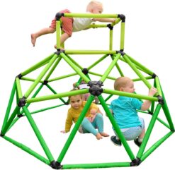 Eezy Peezy Climber with Top - Active Indoor Outdoor Play Set Climbing Dome Equipment Toys - Fun for Kids Ages 3 to 6 Years Old, Green